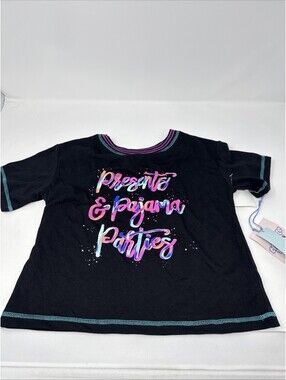 More Than Magic Girls Short Sleeve Pajama Top 'Presents & Pajama Parties M 7-8